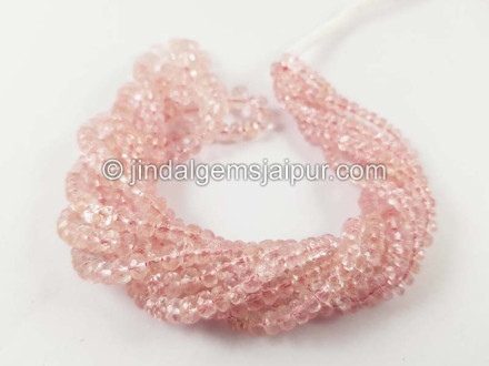 Pink Morganite Faceted Roundelle Beads